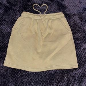 PrettyLittleThing Olive, Green Cotton Skirt with pockets